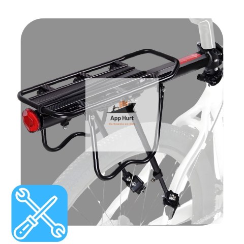 Bagażnik Rowerowy Tylny Uniwersalny Aluminiowy 50 kg Na Rower do Sztycy Wytrzymały