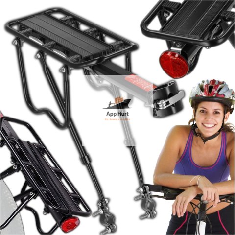 Bagażnik Rowerowy Tylny Uniwersalny Aluminiowy 50 kg Na Rower do Sztycy Wytrzymały