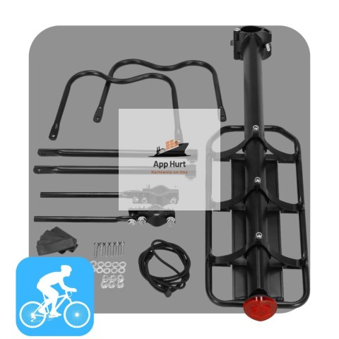Bagażnik Rowerowy Tylny Uniwersalny Aluminiowy 50 kg Na Rower do Sztycy Wytrzymały