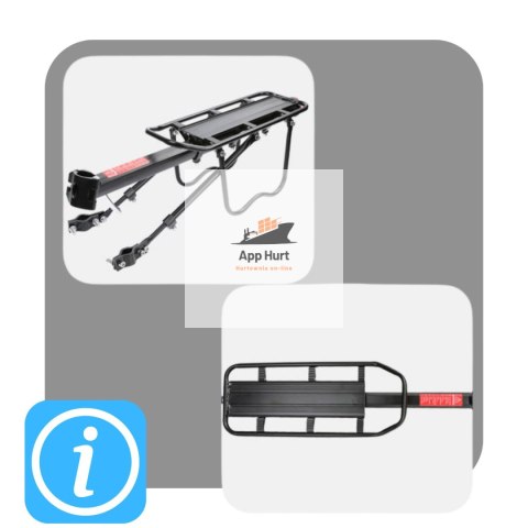 Bagażnik Rowerowy Tylny Uniwersalny Aluminiowy 50 kg Na Rower do Sztycy Wytrzymały
