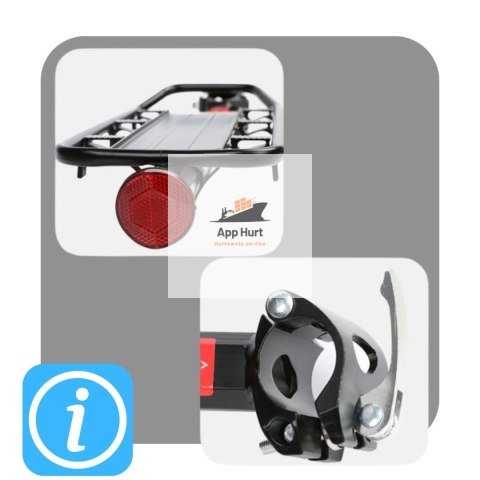 Bagażnik Rowerowy Tylny Uniwersalny Aluminiowy 50 kg Na Rower do Sztycy Wytrzymały