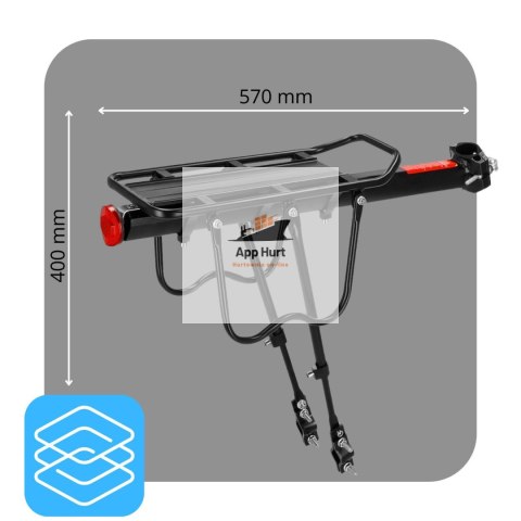 Bagażnik Rowerowy Tylny Uniwersalny Aluminiowy 50 kg Na Rower do Sztycy Wytrzymały