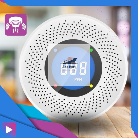 Czujnik Czadu i Dymu ASATO® 1C - Bezprzewodowy z Wyświetlaczem LCD - Alarm 85dB - Certyfikat CE Czujnik Czadu i Dymu ASATO® 1C - Bezprzewodowy z Wyświetlaczem LCD - Alarm 85dB - Certyfikat CE