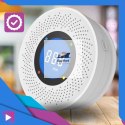 Czujnik Czadu i Dymu ASATO® 1C - Bezprzewodowy z Wyświetlaczem LCD - Alarm 85dB - Certyfikat CE