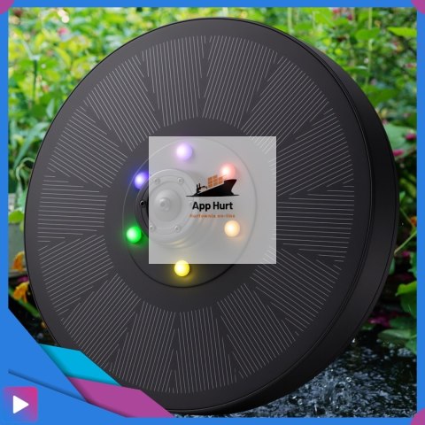 Fontanna Solarna Pływająca LED RGB Do Oczek i Stawów 6 Dysz Napowietrzanie Wody ASATO®