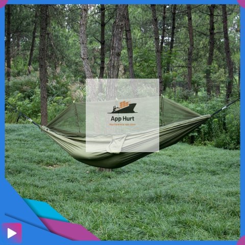 Hamak Z Siatką Moskitierą Na komary Ogrodowy Survivalowy Turystyczny