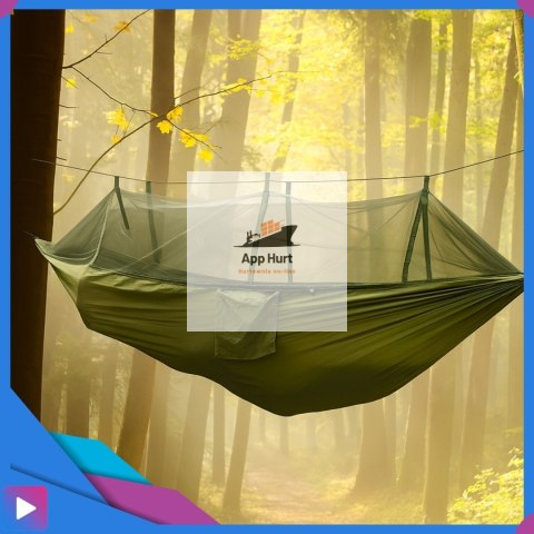 Hamak Z Siatką Moskitierą Na komary Ogrodowy Survivalowy Turystyczny