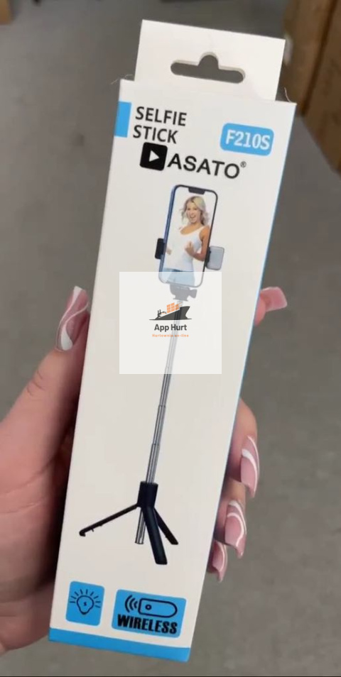 Kijek do Selfie Stick z Lampą LED Statyw Tripod + Pilot Bluetooth Kijek do Selfie Stick z Lampą LED Statyw Tripod + Pilot Bluetooth