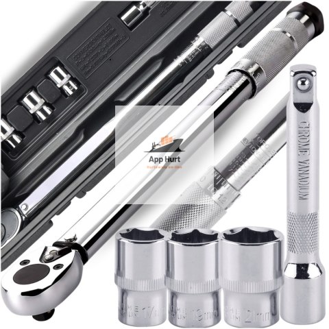 Klucz Dynamometryczny do Kół ASATO® 1/2" 28-210Nm 3 Nasadki Przedłużka Walizka Blokada Momentu ASATO®