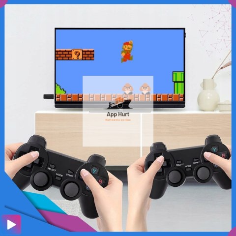 Konsola Retro 10000 Gier 4K HDMI 2 Bezprzewodowe Pady Obsługa 9 Konsol Plug & Play Przenośna ASATO®