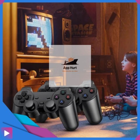 Konsola Retro 10000 Gier 4K HDMI 2 Bezprzewodowe Pady Obsługa 9 Konsol Plug & Play Przenośna ASATO®