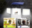 Lampa Solarna 3w1 171 LED Czujnik Ruchu IP65 Panel na Kablu Pilot Zewnętrzna 2400mAh