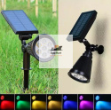 Lampa Solarna wbijana Reflektor RGB 6 kolorów