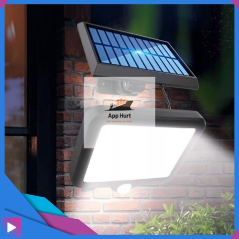 Lampa Solarna z Czujnikiem Ruchu 120 LED ASATO® - Oddzielny Panel z Kablem 480cm - Pilot - 800lm IP64 Lampa Solarna z Czujnikiem Ruchu 120 LED ASATO® - Oddzielny Panel z Kablem 480cm - Pilot - 800lm IP64