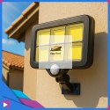 Lampa Solarna z Czujnikiem Ruchu 120 LED ASATO® - Oddzielny Panel z Kablem 480cm - Pilot - 800lm IP64