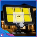 Lampa Solarna z Czujnikiem Ruchu 120 LED ASATO® - Oddzielny Panel z Kablem 480cm - Pilot - 800lm IP64