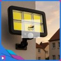 Lampa Solarna z Czujnikiem Ruchu 120 LED ASATO® - Oddzielny Panel z Kablem 480cm - Pilot - 800lm IP64