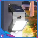 Lampa Solarna z Czujnikiem Ruchu 120 LED ASATO® - Oddzielny Panel z Kablem 480cm - Pilot - 800lm IP64