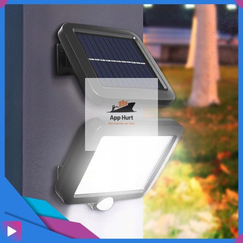 Lampa Solarna z Czujnikiem Ruchu 120 LED ASATO® - Oddzielny Panel z Kablem 480cm - Pilot - 800lm IP64 Lampa Solarna z Czujnikiem Ruchu 120 LED ASATO® - Oddzielny Panel z Kablem 480cm - Pilot - 800lm IP64