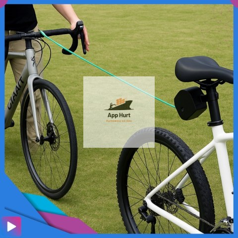 Linka Holownicza do Roweru 2,5m Samozwijalna Hak Rzepy Maks 90kg ASATO®