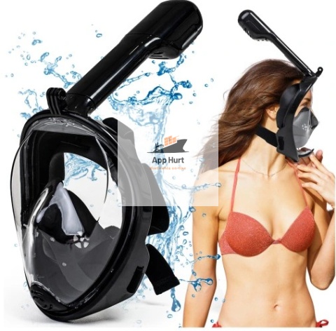 Maska do Nurkowania Snurkowania Pływania Pełnotwarzowa L/XL