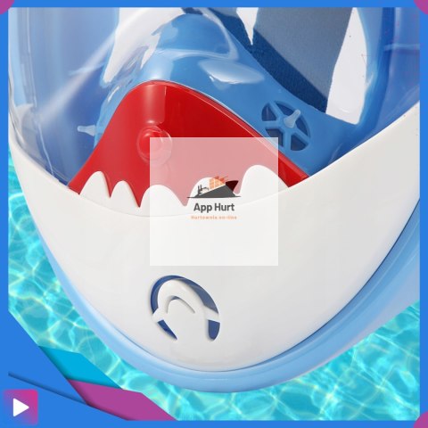 Maska do Nurkowania dla Dzieci Shark - Pełnotwarzowa Maska Rekin z Rurką ASATO®