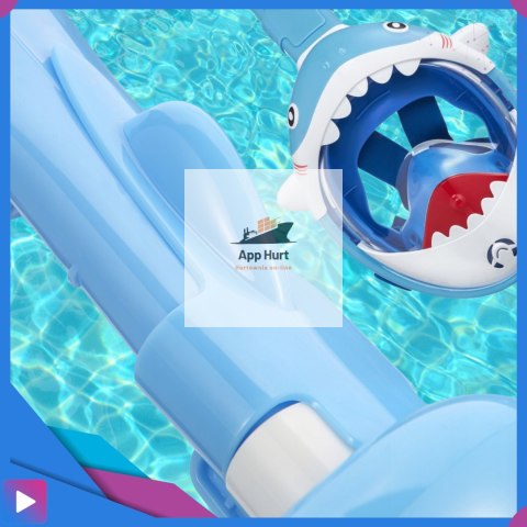 Maska do Nurkowania dla Dzieci Shark - Pełnotwarzowa Maska Rekin z Rurką ASATO®