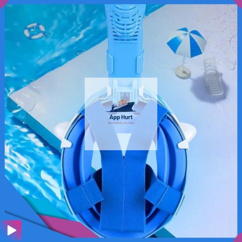 Maska do Nurkowania dla Dzieci Shark - Pełnotwarzowa Maska Rekin z Rurką ASATO®