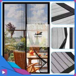 Moskitiera na Drzwi Balkonowe Magnetyczna - 100x210cm 18 Magnesów - Bezszwowe Uszczelnienie