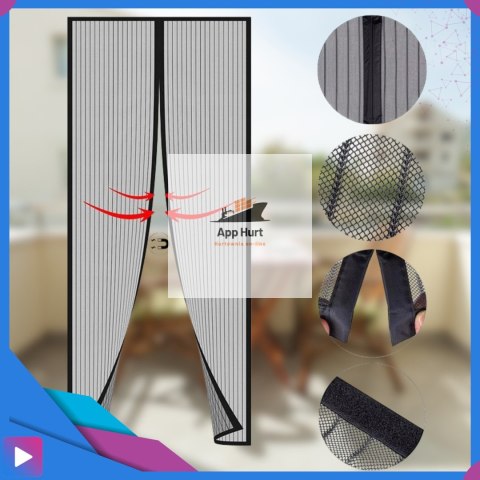 Moskitiera na Drzwi Balkonowe Magnetyczna - 100x210cm 18 Magnesów - Bezszwowe Uszczelnienie Moskitiera na Drzwi Balkonowe Magnetyczna - 100x210cm 18 Magnesów - Bezszwowe Uszczelnienie