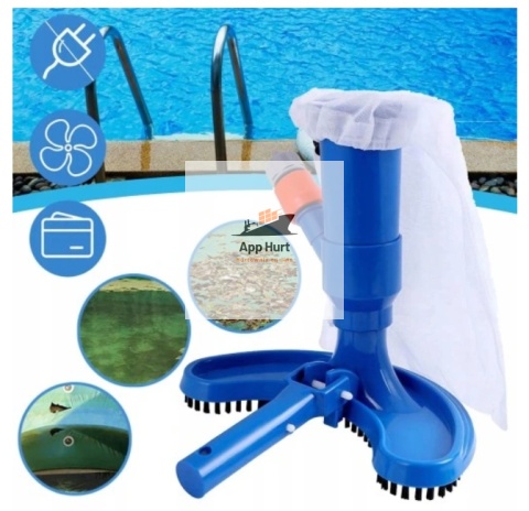 Odkurzacz do Basenu z Kijem Teleskopowym Szczotką Siatką Ręczny Usuwanie Zanieczyszczeń ASATO®