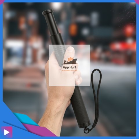 Pałka Teleskopowa Metalowa Hartowana Rozkładana 63,5 cm Kabura Pokrowiec