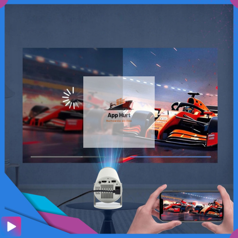 Projektor Smart Mini ASATO® - Android TV WiFi Bluetooth 5.0 - HD 720p 4K Ready - Ekran 150'' Projektor Smart Mini ASATO® - Android TV WiFi Bluetooth 5.0 - HD 720p 4K Ready - Ekran 150''