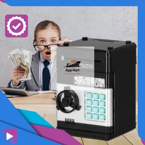 Sejf Skarbonka Dla Dzieci Zabawkowy Bankomat na Monety i Pieniądze Elektryczny PIN Sejf Skarbonka Dla Dzieci Zabawkowy Bankomat na Monety i Pieniądze Elektryczny PIN