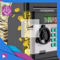Sejf Skarbonka Dla Dzieci Zabawkowy Bankomat na Monety i Pieniądze Elektryczny PIN