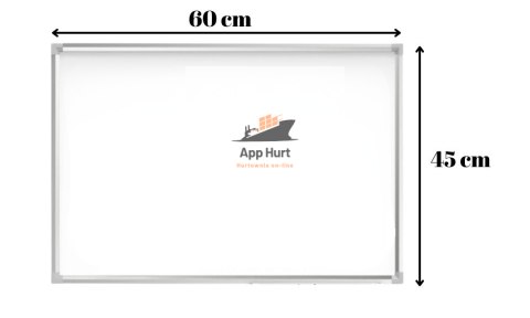 Tablica Magnetyczna na Ścianę Suchościeralna 60x45cm + Akcesoria Gratis Biała Rama Aluminiowa