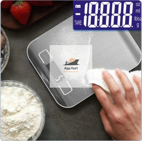 Waga Kuchenna Elektroniczna ASATO® 10kg/1g Precyzja Funkcja TARA Podświetlany LCD Waga Kuchenna Elektroniczna ASATO® 10kg/1g Precyzja Funkcja TARA Podświetlany LCD