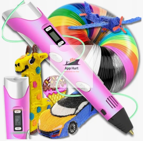 Długopis 3D dla Dzieci Zestaw do Zabawy Drukarka Pen 5.0 Asato + Wkłady Filament 9 metrów