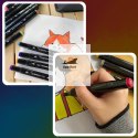 Dwustronne Markery Flamastry Zestaw 300 sztuk + Torba Mazaki Pisaki