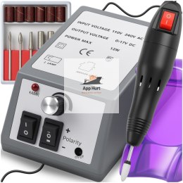 Frezarka do Paznokci 12W Twist&Lock Zestaw Frezów Manicure Pedicure ASATO®