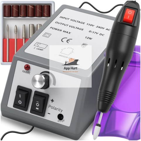 Frezarka do Paznokci 12W Twist&Lock Zestaw Frezów Manicure Pedicure ASATO®