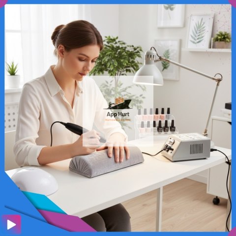 Frezarka do Paznokci 12W Twist&Lock Zestaw Frezów Manicure Pedicure ASATO®