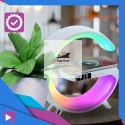 Głośnik Bezprzewodowy Lampka RGB Bluetooth Budzik Ładowarka Bezprzewodowa Zegar ASATO®