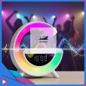 Głośnik Bluetooth Bezprzewodowy Lampa LED RGB Ładowarka QI Zegar Budzik Radio FM ASATO®