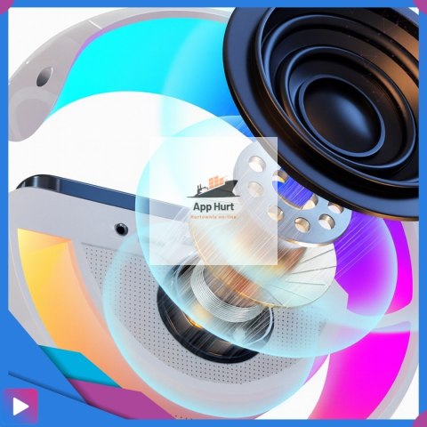 Głośnik Bluetooth Bezprzewodowy Lampa LED RGB Ładowarka QI Zegar Budzik Radio FM ASATO®