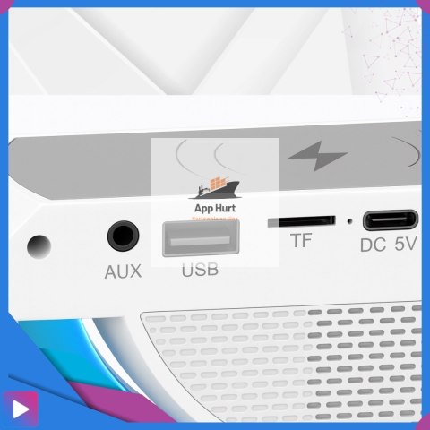 Głośnik Bluetooth Bezprzewodowy Lampa LED RGB Ładowarka QI Zegar Budzik Radio FM ASATO®