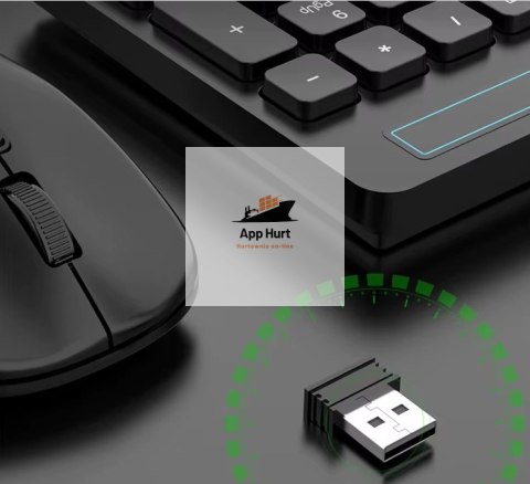 Klawiatura Bezprzewodowa niskoprofilowa + mysz na baterie Do komputera Laptopa Telewizora