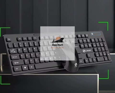 Klawiatura Bezprzewodowa niskoprofilowa + mysz na baterie Do komputera Laptopa Telewizora