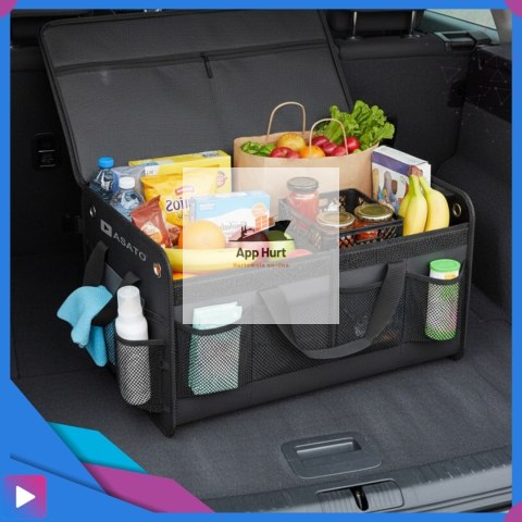 Organizer do Bagażnika Samochodu Składany XL Antypoślizgowy Wzmocniony z Klapą ASATO®