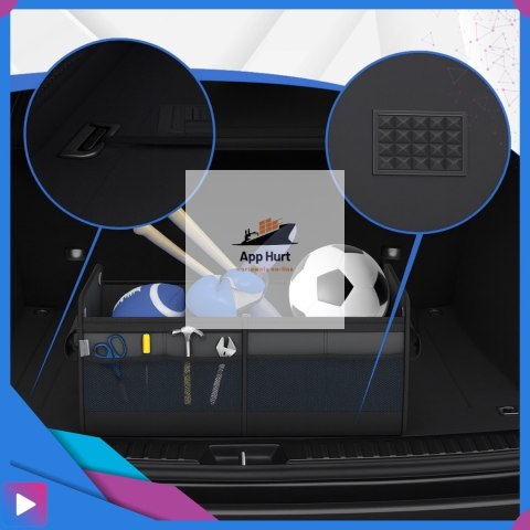 Organizer do Bagażnika Samochodu Składany XL Antypoślizgowy Wzmocniony z Klapą ASATO®